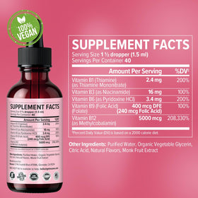 Dosage des gouttes liquides de vitamine B12 NUSAVA avec pipette
