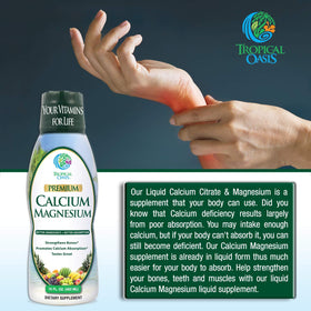 Dosage du Calcium Liquide Tropical Oasis dans une cuillère
