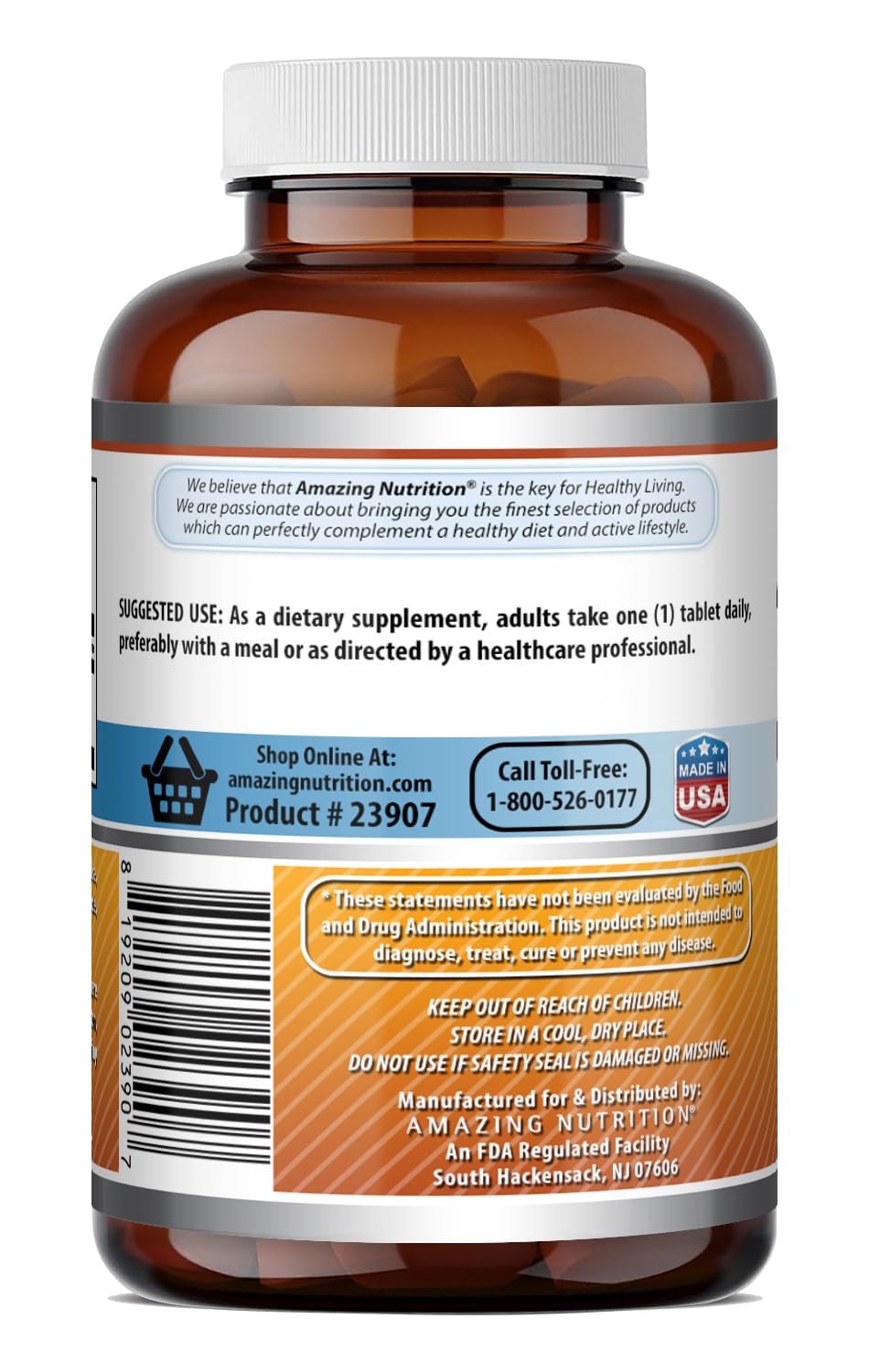 Dosage et informations nutritionnelles de la Vitamine B6 Amazing Nutrition