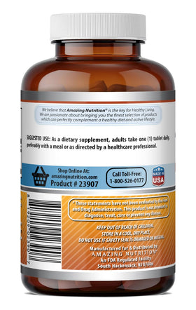 Dosage et informations nutritionnelles de la Vitamine B6 Amazing Nutrition