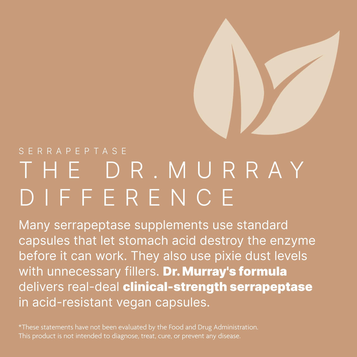 Dosage par capsule de Dr. Murray Serrapeptase 125 000 SPU