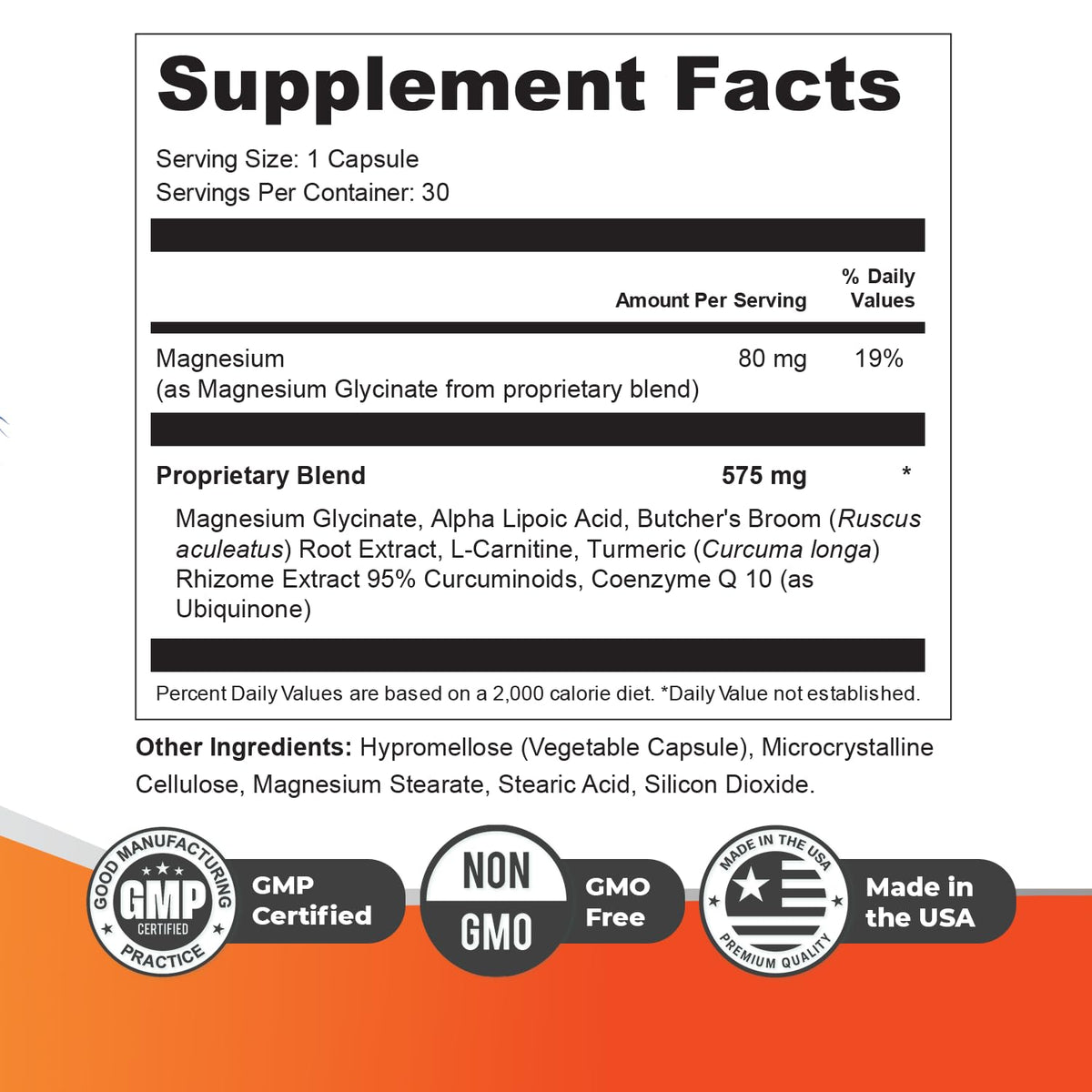 Dosage quotidien des capsules Arialief Nature’s NutriWave