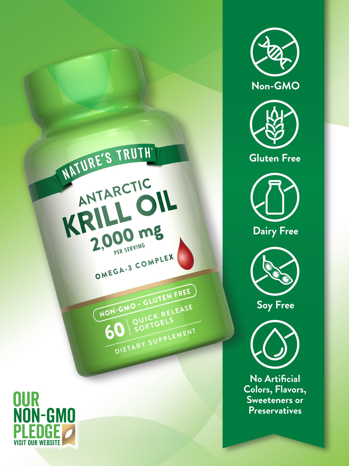 Dosage recommandé d'huile de krill Nature's Truth
