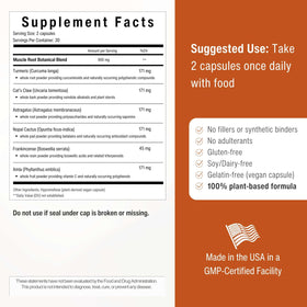 Dosage recommandé de 2 capsules de Sana Herbal Sciences