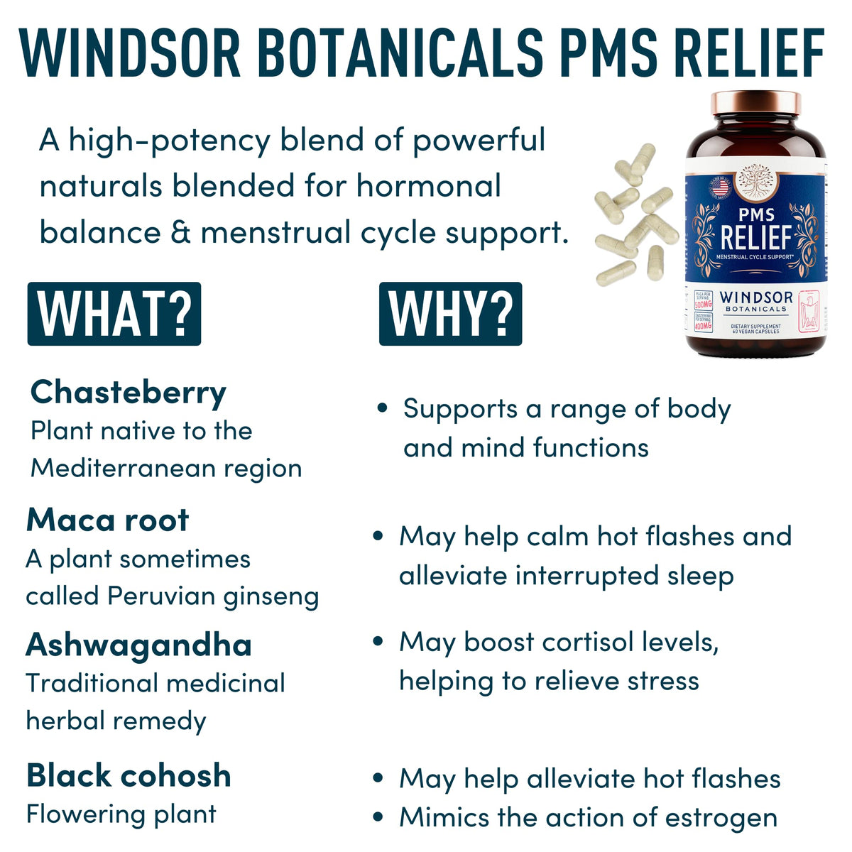 Dosage recommandé de 2 capsules par jour WINDSOR BOTANICALS