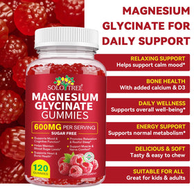 Dosage recommandé de 2 gummies par jour pour le magnésium glycinate
