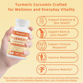 Dosage recommandé de 3 capsules par jour pour Newpie Curcuma