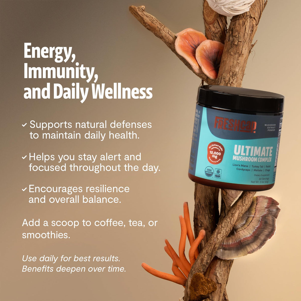 Dosage recommandé de FreshCap Mushrooms Complex