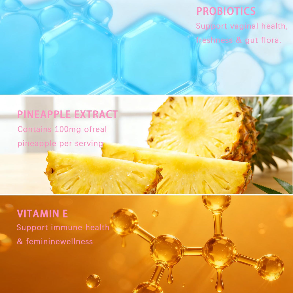 Dosage recommandé de gummies QYGCHUSIN Équilibre Féminin
