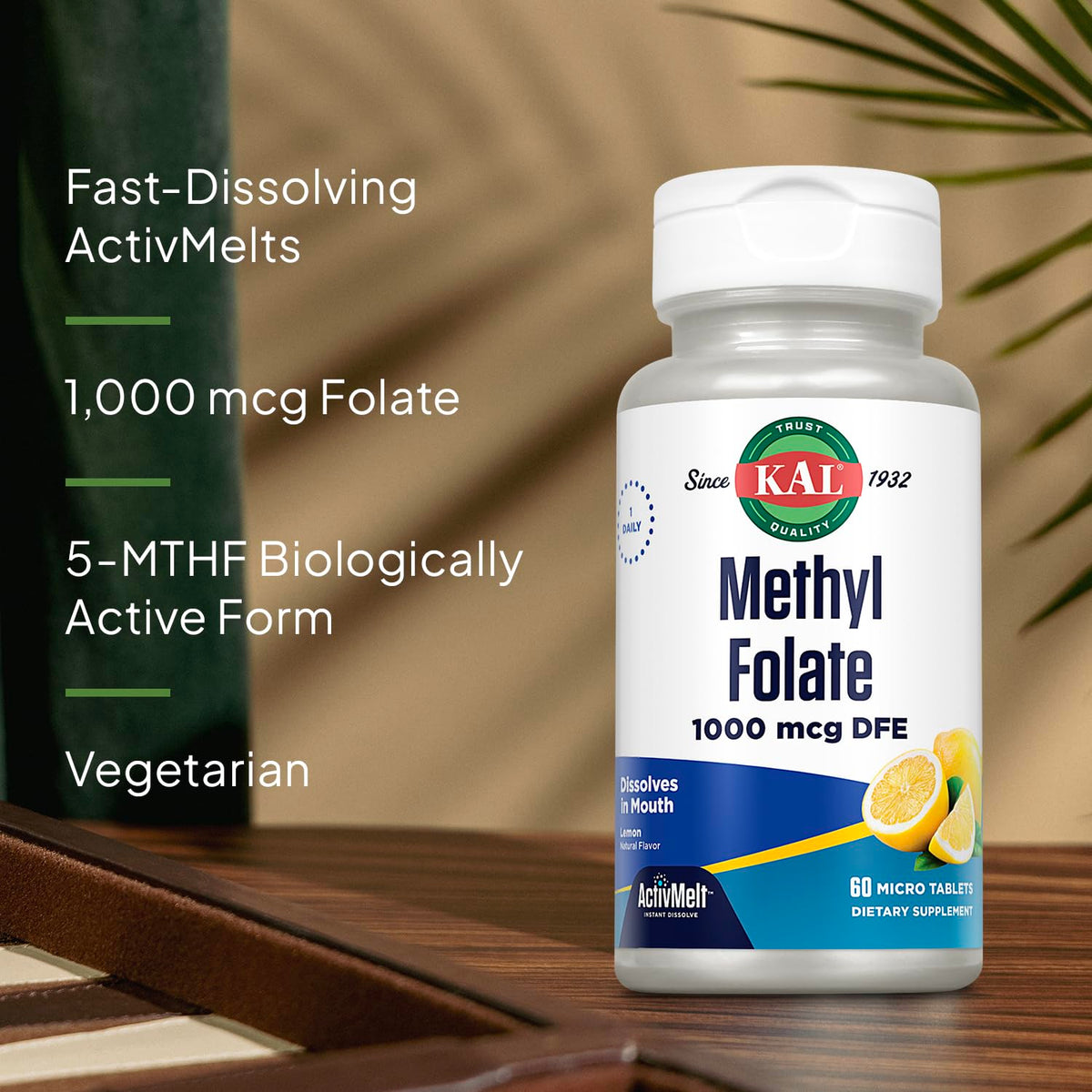 Dosage recommandé de KAL Methyl Folate 1000 mcg