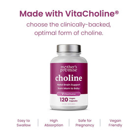 Dosage recommandé de Mother's Promise Choline Prénatale 550mg