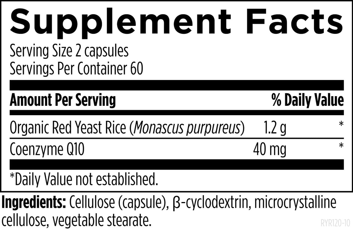 Dosage recommandé de RYR Synergy, 2 capsules