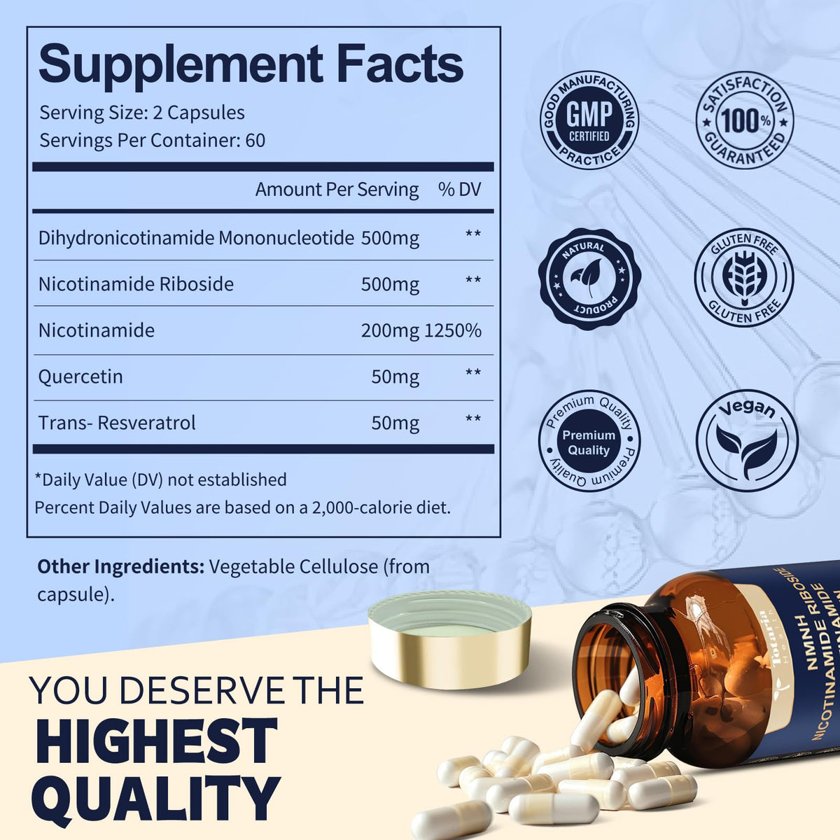 Dosage recommandé de Totaria NMNH capsules