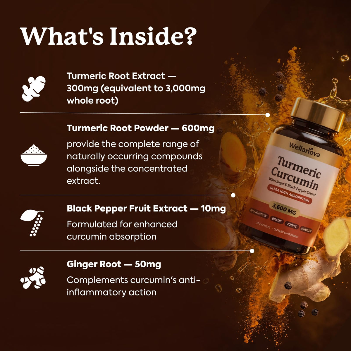 Dosage recommandé de Wellanova Complément Alimentaire Curcuma