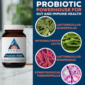 Dosage recommandé des capsules Ayush Herbs Probiotic 100B