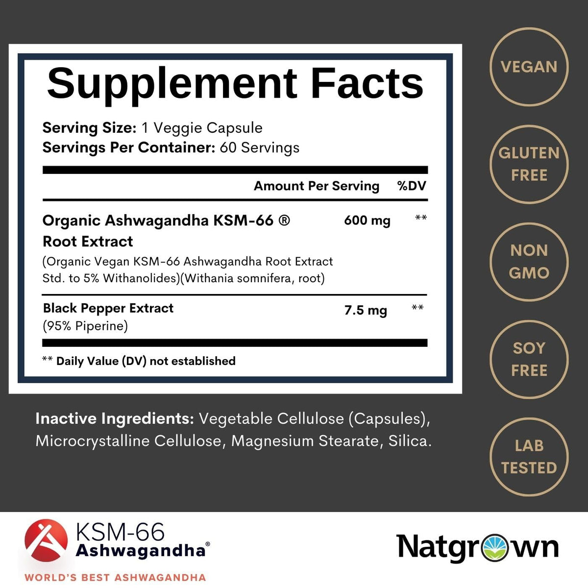 Dosage recommandé des capsules d'Ashwagandha KSM-66