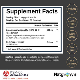 Dosage recommandé des capsules d'Ashwagandha KSM-66