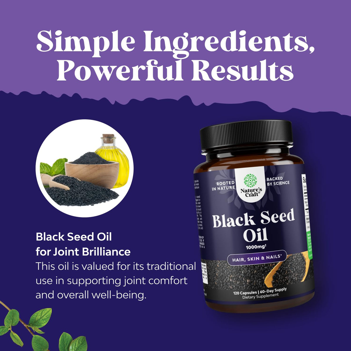 Dosage recommandé des capsules d'huile de graines noires Natures Craft
