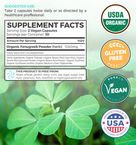 Dosage recommandé des Capsules de Fenugrec Bio PURE CO