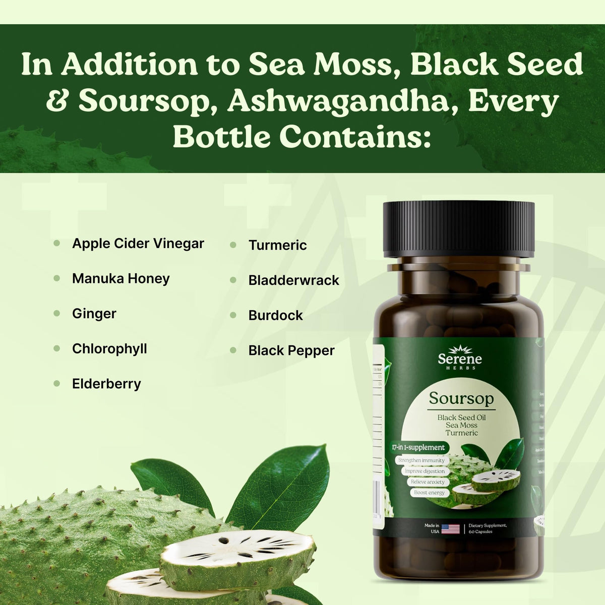 Dosage recommandé des capsules de mousse de mer Serene Herbs