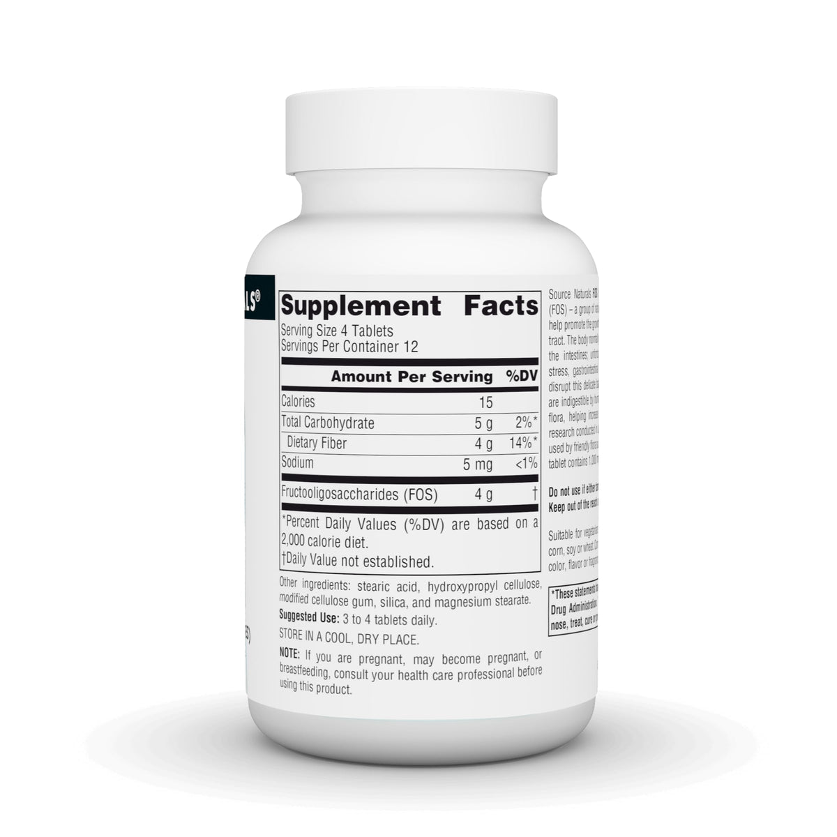 Dosage recommandé pour Source Naturals FOS 1000 mg