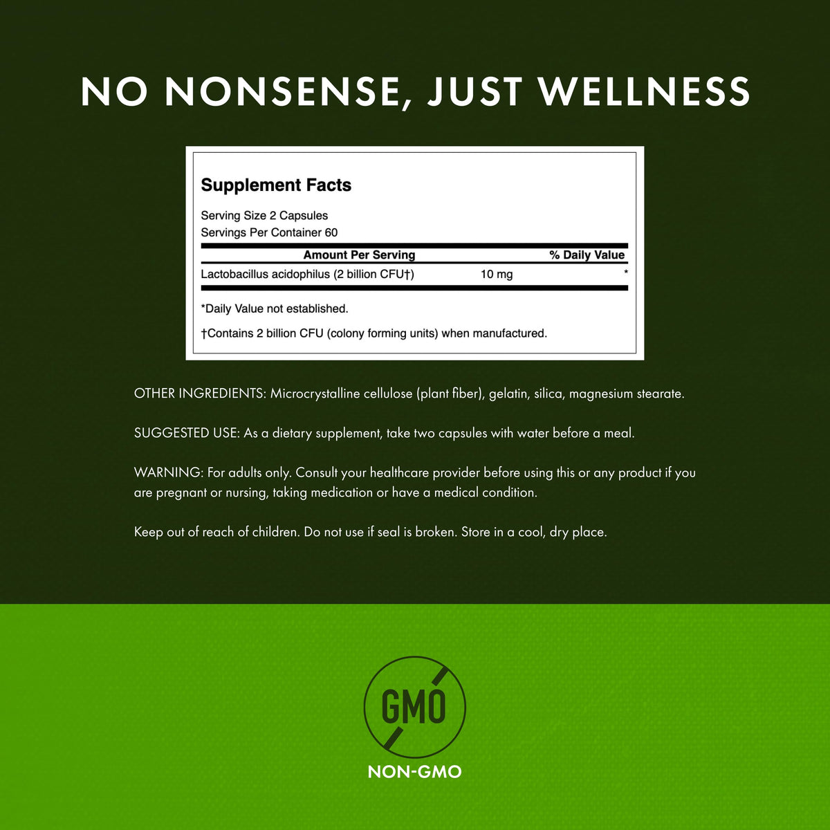 Dosage recommandé pour Swanson Probiotique 120 capsules