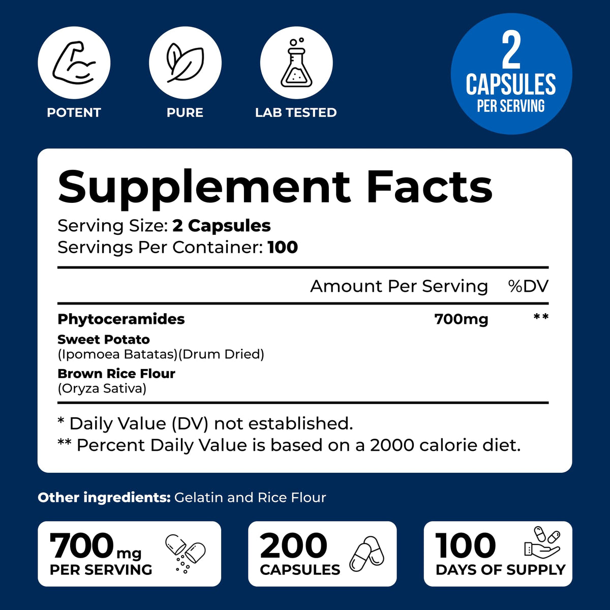 Dose de 2 capsules de phytocéramides We Like Vitamins