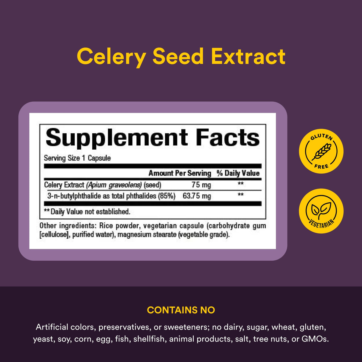 Dose quotidienne recommandée pour l'extrait de céleri Natural Factors