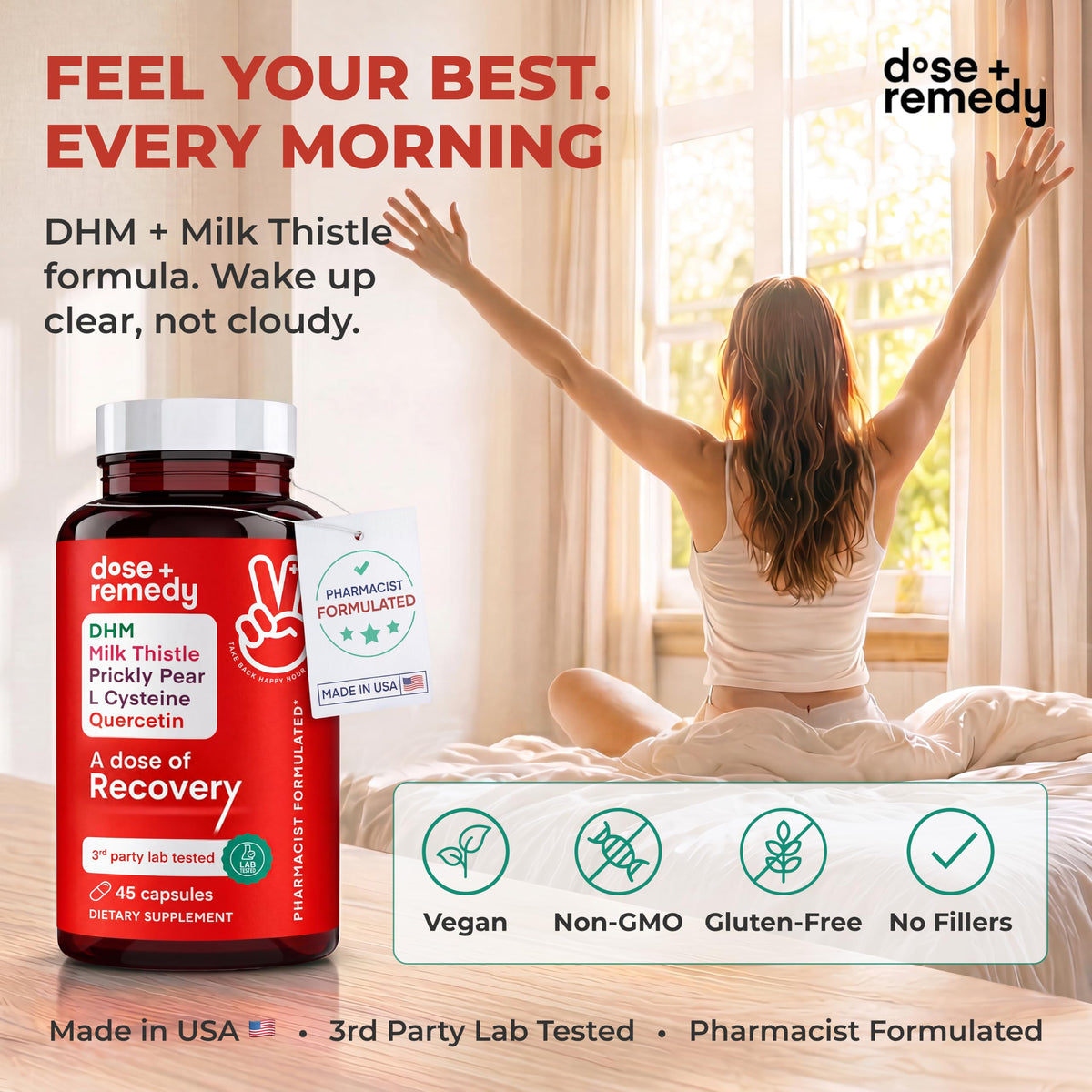 dose + remedy Compléments Alimentaires Anti-Flushing 45ct emballage