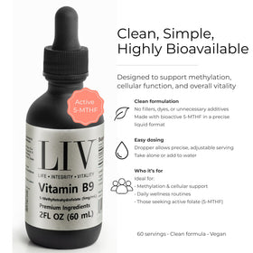 Doser le complément alimentaire B9 5-MTHF de LIV