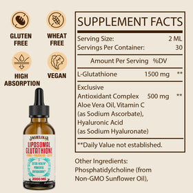 Doses de glutathion liposomal Jagielolia 2000mg sur une cuillère