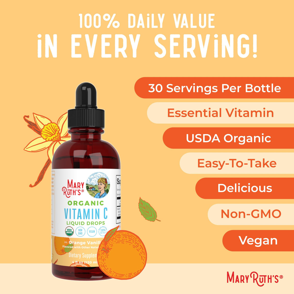 Doses de MARYRUTH'S Vitamine C dans un smoothie