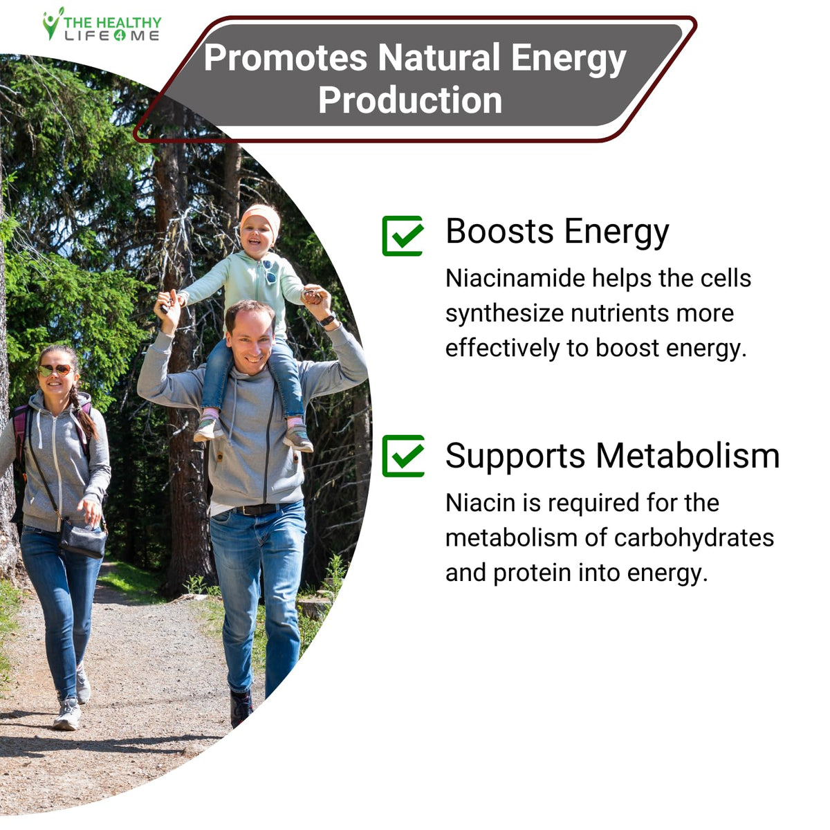Doses de niacine liquide THE HEALTHY LIFE 4 ME avec compte-gouttes