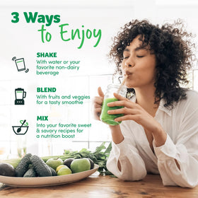 Doses de Poudre de Superfood Bio Purely Inspired dans un verre