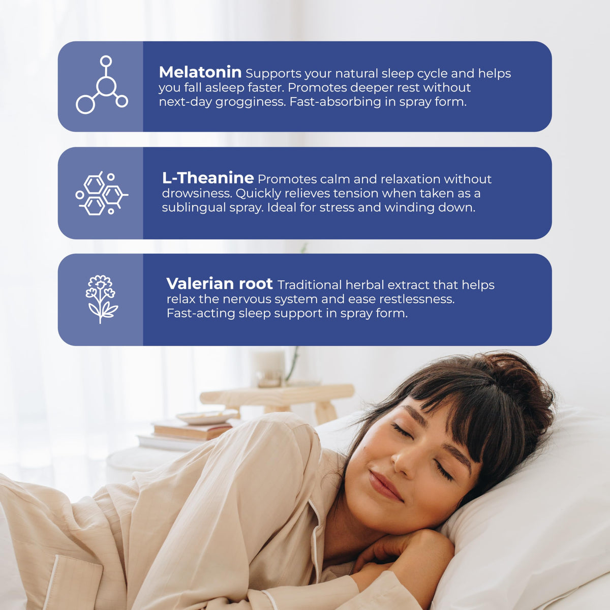 Doses de spray de sommeil Nu Bloom en format pratique