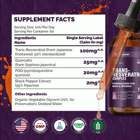 Doses de Trans-Resveratrol MagHealth versées dans une cuillère
