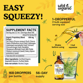 Doses de Wild & Organic Gout Support sur une cuillère