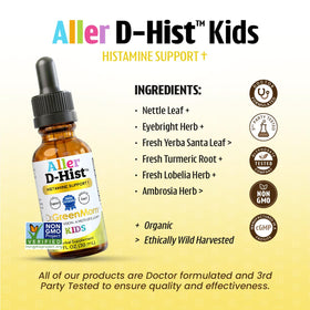 Doses recommandées pour les gouttes Aller D-Hist Kids