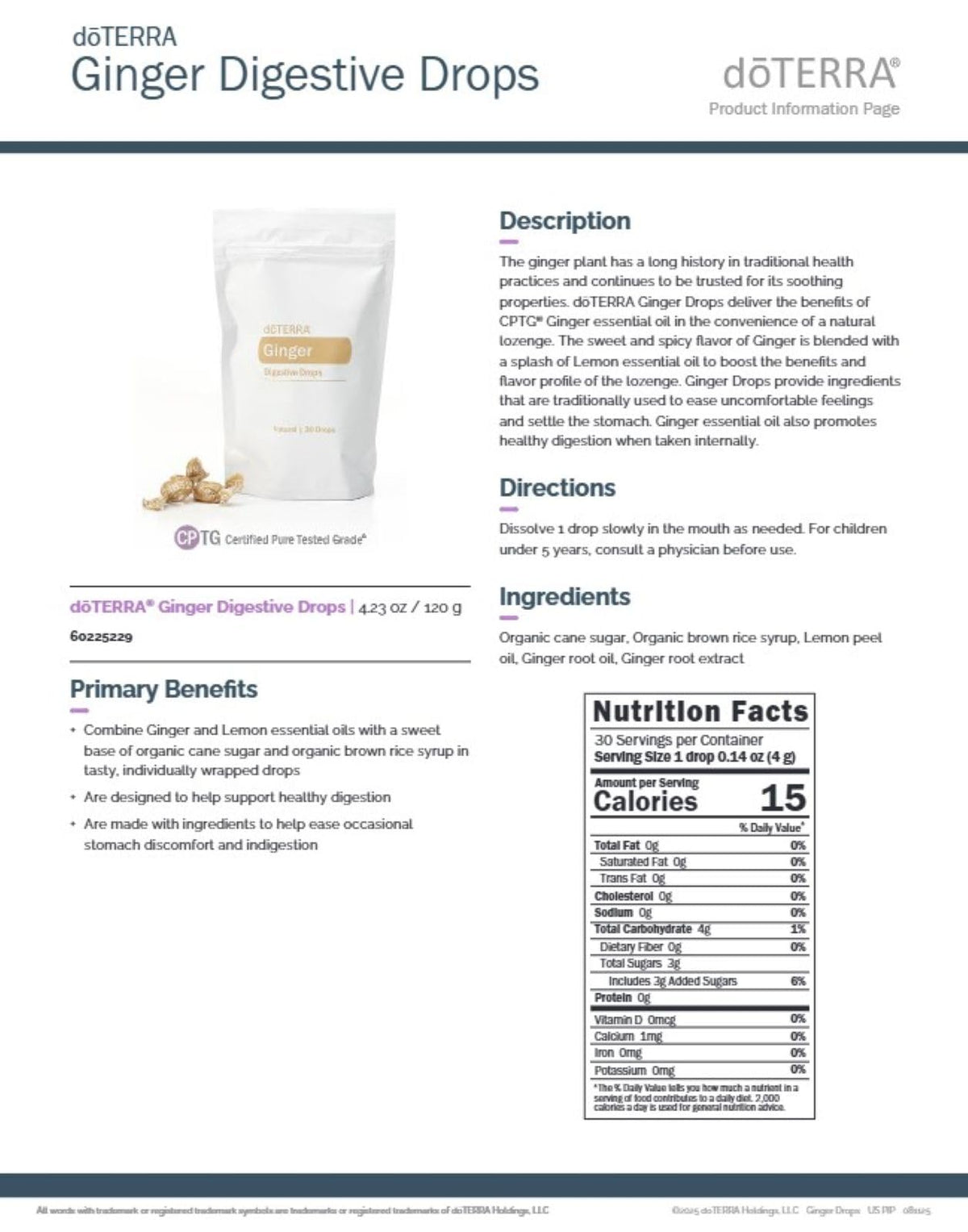 doTERRA Bonbons au Gingembre présentation des bonbons
