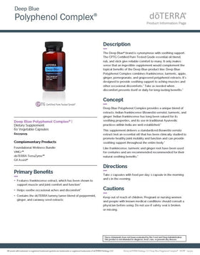 doTERRA Deep Blue Polyphenol Complex prise quotidienne avec un verre d'eau