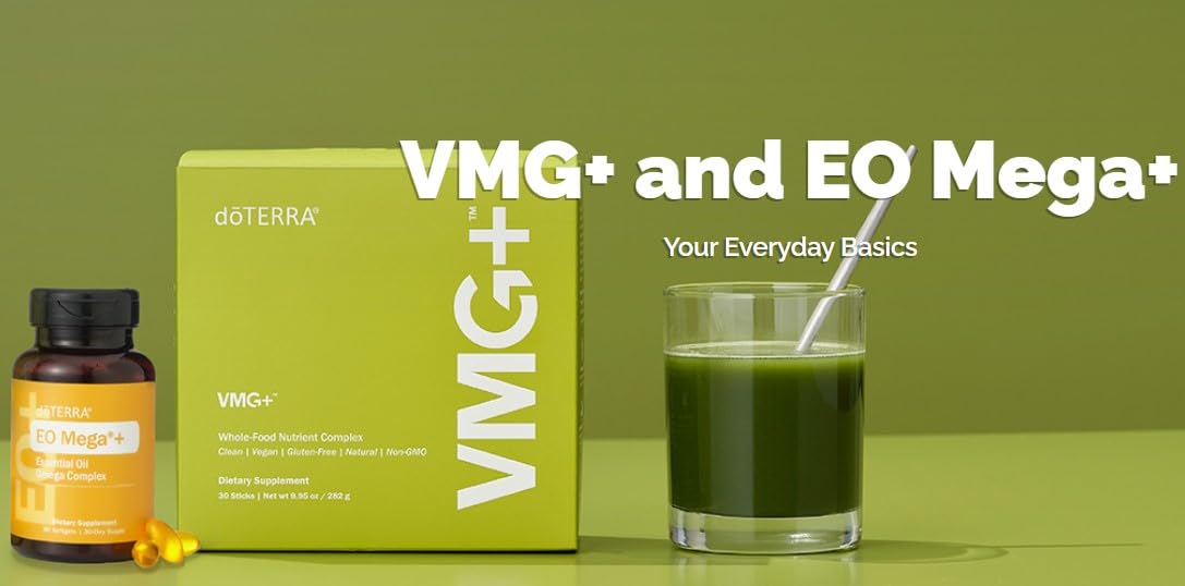 doTERRA VMG+ et EO Mega+ 635g emballage