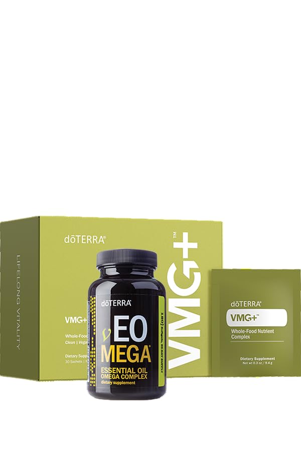 doTERRA VMG+ et vEO Mega Vegan 635g, boîte vue de face