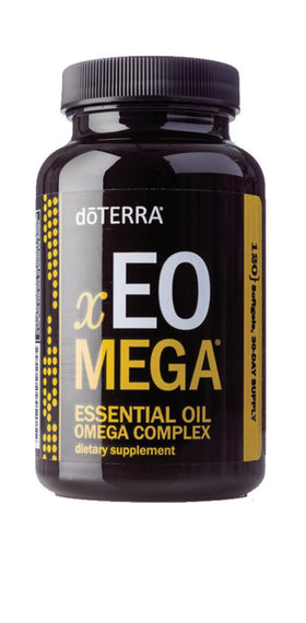 doTERRA xEO Mega 120 capsules vue de face avec étiquette