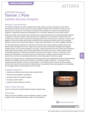 doTERRA Yarrow|Pom Capsules avec ingrédients naturels autour