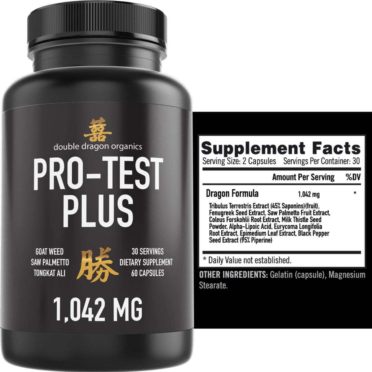 Double Dragon Organics Pro Test Plus 1042mg arrière de l'emballage