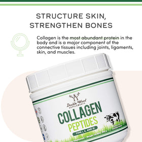 Double Wood Collagen Peptides Poudre 560g avec ingrédients naturels