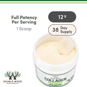 Double Wood Collagen Peptides Poudre 560g étiquette arrière