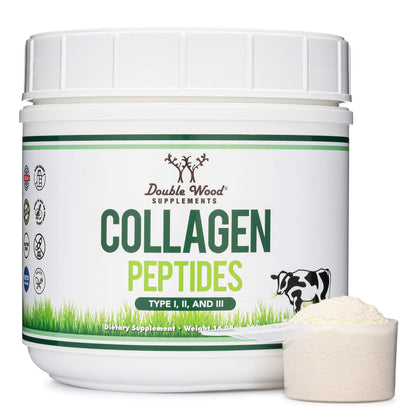 Double Wood Collagen Peptides Poudre 560g vue avant