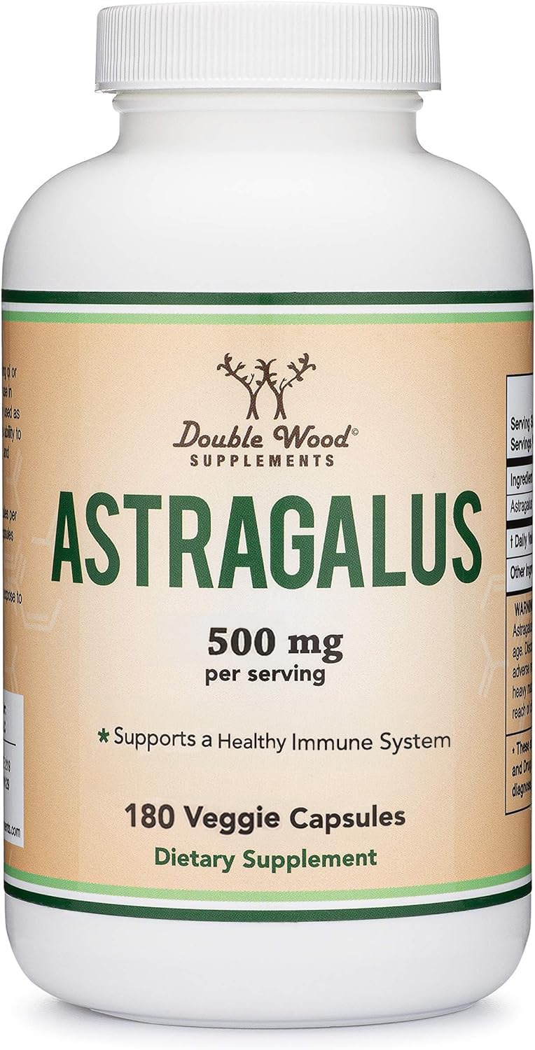 Double Wood Extrait de Racine d'Astragale 500mg avec étiquette