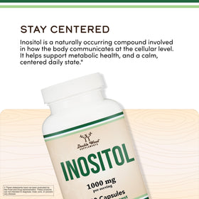 Double Wood Inositol 1000mg 120 capsules vue de haut